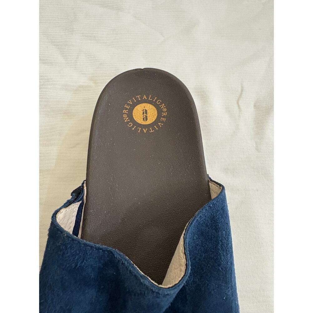 Revitalign Women's Sandbridge Arch Support Slides Marine Blue Microsuede 10B - Picture 4 of 12